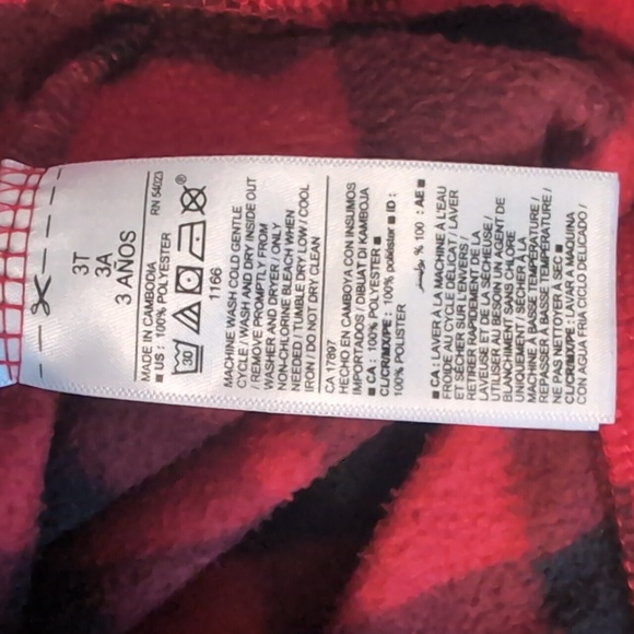 3T Micro Fleece Mock-Neck Pullover Red Buffalo Old Navy - Picture 3 of 4
